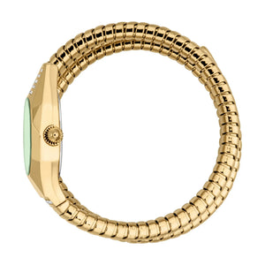 Just Cavalli Lunara Green Dial Gold Steel Strap Watch for Women - JC1L397M0045