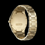 D1 Milano Ultra Thin Malachite Green Dial Gold Steel Strap Watch for Men - D1-UTBJ30