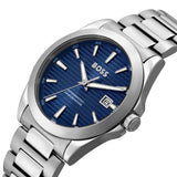 Hugo Boss Strike Limited Edition Blue Dial Silver Steel Strap Watch for Men - 1514205