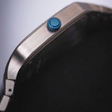 D1 Milano Square Titanium Gray Dial Gray Steel Strap Watch for Men - D1-SQBJ02