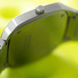 D1 Milano Square Eden Green Dial Silver Steel Strap Watch for Men - D1-SQBJ06