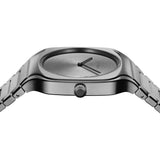 D1 Milano Square Gray Dial Grey Steel Strap Watch for Men - D1-SQBJ11