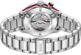 Hugo Boss Bossmatic Automatic Red Dial Silver Steel Strap Watch for Men - 1514179