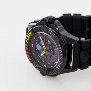 Philipp Plein The Skull Black Dial Black Silicone Strap Watch for Men - PWAAA0621