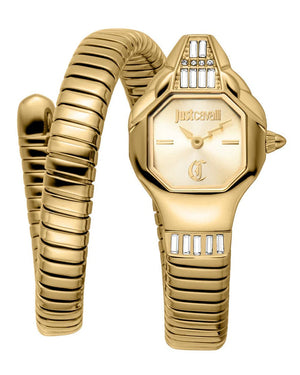 Just Cavalli Brillante Gold Dial Gold Steel Strap Watch for Women - JC1L326M0025
