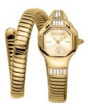 Just Cavalli Brillante Gold Dial Gold Steel Strap Watch for Women - JC1L326M0025