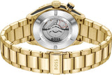 Hugo Boss Bossmatic Automatic Black Dial Gold Steel Strap Watch for Men - 1514180