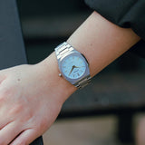 D1 Milano Ultra Thin Blue Dial Silver Steel Strap Watch for Women - D1-UTBL17
