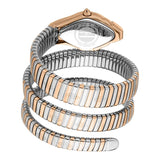 Just Cavalli Cristallo Silver Dial Two Tone Steel Strap Watch for Women - JC1L307M0065