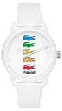 Lacoste Polaroid White Dial White Rubber Strap Watch for Men - 2011130