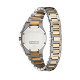 D1 Milano Ultra Thin Silver Dial Two Tone Steel Strap Watch for Women - D1-UTBL34