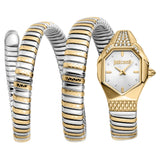 Just Cavalli Ambra Silver Dial Two Tone Steel Strap Watch for Women - JC1L370M0055