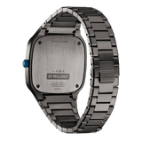 D1 Milano Square Titanium Gray Dial Gray Steel Strap Watch for Men - D1-SQBJ02