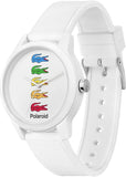 Lacoste Polaroid White Dial White Rubber Strap Watch for Men - 2011130