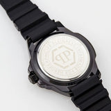 Philipp Plein The Skull Black Dial Black Silicone Strap Watch for Men - PWAAA0621