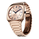 D1 Milano Square Champagne Gold Dial Gold Steel Strap Watch for Unisex - D1-SQBJ04