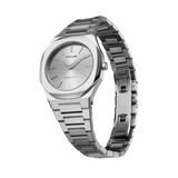D1 Milano Ultra Thin Silver Dial Silver Steel Strap Watch for Women - D1-UTBL30