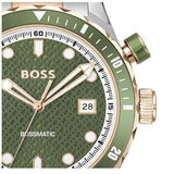 Hugo Boss Bossmatic Automatic Green Dial Two Tone Steel Strap Watch for Men - 1514181