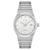 Hugo Boss Candor Automatic White Dial Silver Steel Strap Watch for Men - 1514186