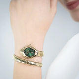 Just Cavalli Speranza Green Dial Gold Steel Strap Watch for Women - JC1L356M0035