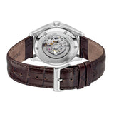 Hugo Boss Principle Skeleton Blue Dial Brown Leather Strap Watch for Men - 1514305