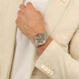 Hugo Boss Candor Chronograph Silver Dial Silver Steel Strap Watch for Men - 1514221