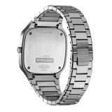 D1 Milano Square Caribbean Blue Dial Silver Steel Strap Watch for Men - D1-SQBJ07