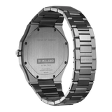D1 Milano Ultra Thin Aventurine Black Dial Silver Steel Strap Watch for Men - D1-UTBJ29