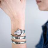 Just Cavalli Lunara Silver Dial Silver Steel Strap Watch for Women - JC1L397M0015