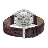 Hugo Boss Principle Skeleton Blue Dial Brown Leather Strap Watch for Men - 1514305