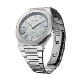D1 Milano Pluto Ultra Thin Silver Dial Silver Steel Strap Watch for Men - D1-UTBJ18
