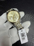 Emporio Armani Classic White Dial Two Tone Steel Strap Watch for Men  - AR11603