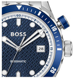 Hugo Boss Bossmatic Automatic Blue Dial Silver Steel Strap Watch for Men - 1514177