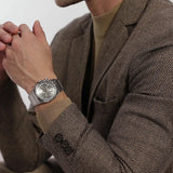 Hugo Boss Candor Chronograph Silver Dial Silver Steel Strap Watch for Men - 1514221