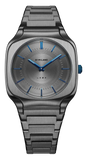 D1 Milano Square Titanium Gray Dial Gray Steel Strap Watch for Men - D1-SQBJ02