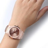 D1 Milano Ultra Thin Rose Gold Dial Rose Gold Steel Strap Watch for Women - D1-UTBL04