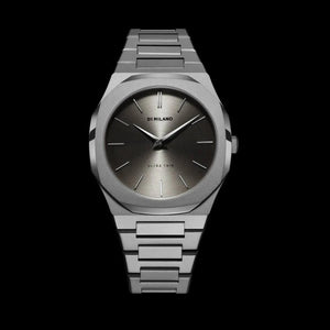 D1 Milano Ultra Thin Anthracite Gray Dial Gray Steel Strap Watch for Men - D1-UTBJ22