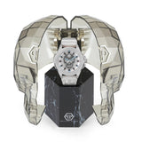 Philipp Plein The Skull White Dial White Silicone Strap Watch for Men - PWAAA1521