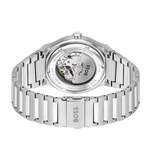 Hugo Boss Candor Automatic Ice Blue Dial Silver Steel Strap Watch for Men - 1514118