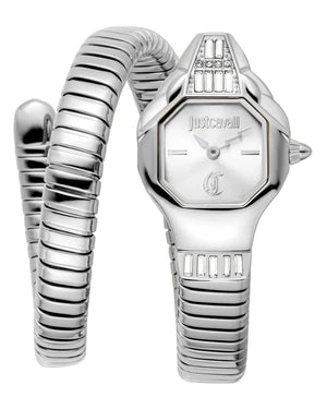 Just Cavalli Brillante Silver Dial Silver Steel Strap Watch for Women - JC1L326M0015