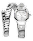 Just Cavalli Brillante Silver Dial Silver Steel Strap Watch for Women - JC1L326M0015
