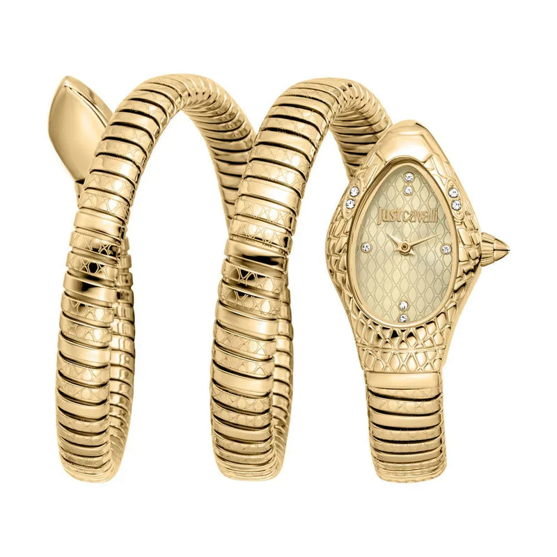 Just Cavalli Aurela Gold Dial Gold Steel Strap Watch for Women - JC1L374M0025