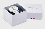 Lacoste Polaroid White Dial White Rubber Strap Watch for Men - 2011130