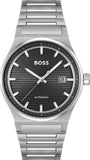 Hugo Boss Candor Automatic Black Dial Silver Steel Strap Watch for Men - 1514117