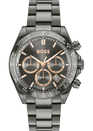 Hugo Boss Hero 2.0 Chronograph Grey Dial Grey Steel Strap Watch for Men - 1514299