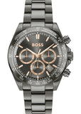 Hugo Boss Hero 2.0 Chronograph Grey Dial Grey Steel Strap Watch for Men - 1514299
