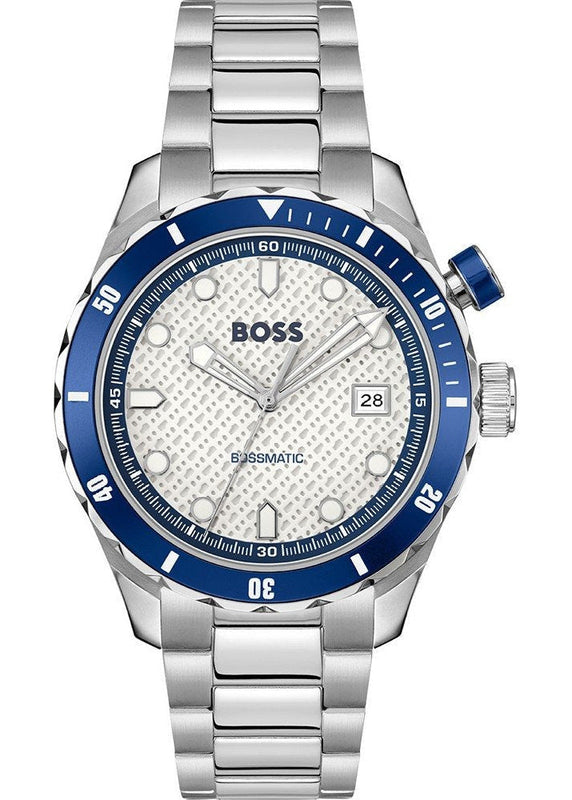 Hugo Boss Bossmatic Automatic White Dial Silver Steel Strap Watch for Men - 1514212