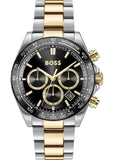 Hugo Boss Hero 2.0 Chronograph Black Dial Two Tone Steel Strap Watch for Men - 1514269