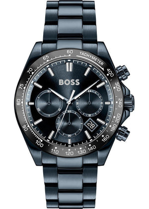 Hugo Boss Hero 2.0 Chronograph Blue Dial Blue Steel Strap Watch for Men - 1514270