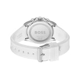 Hugo Boss Strike Chronograph Blue Dial White Rubber Strap Watch for Men - 1514238